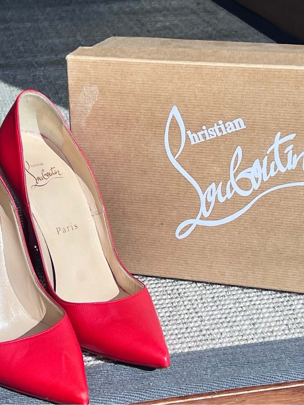 ICONIC So Kate Christian Louboutin Bright Red Pointed-Toe Leather Pumps